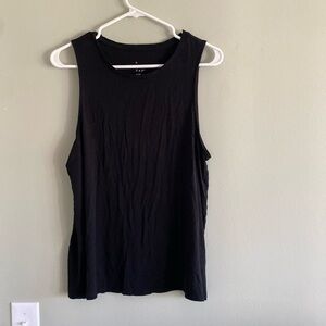 Black sleeveless top